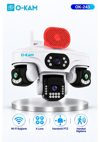 O-kam Ok-243 Premiumw 4 Lens Wifi Kamera