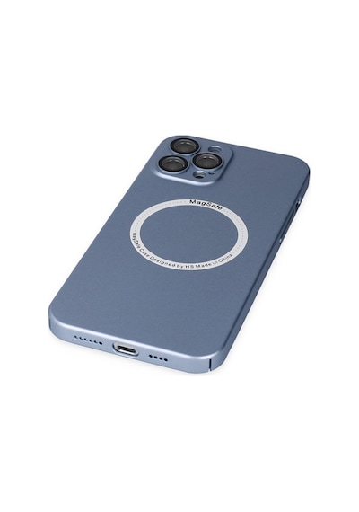 Apple iPhone Uyumlu 12 Pro Kılıf Jack Magneticsafe Lens Silikon - Sierra Blue Bz8683140421861