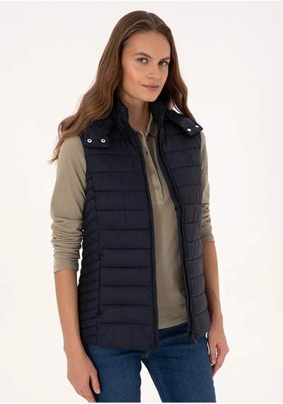 Us Polo Assn Kadın Lacivert Basic Yelek Vr033lacivert