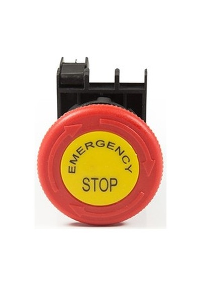 Emas B200E-E B Serisi Plastik 1NC Acil Stop 40 mm Çevirmeli Etiketli Kırmızı 22 mm Buton