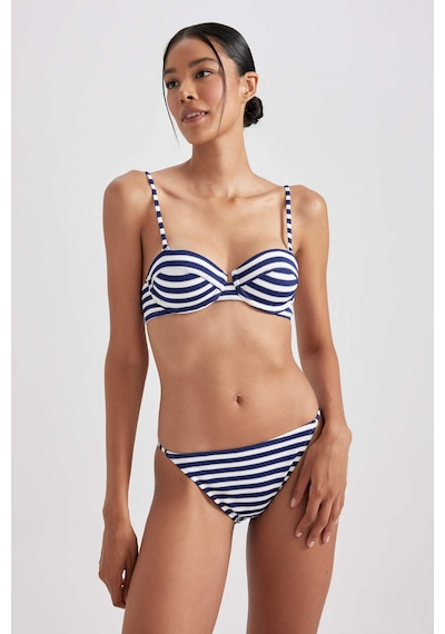 Defacto Fall in Love Regular Fit Çizgili Bikini Alt A9458AX23HSNV30 Lacivert