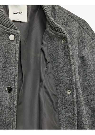 Koton Çıtçıt Kapama Detaylı Uzun Kollu Kolej Yaka Cepli Crop Bomber Ceket Antrasit 6wak20190ew 939 Koton Çıtçıt Kapama Detaylı Uzun Kollu Kolej Yaka Cepli Crop Bomber Ceket Antrasit 6wak20190ew 939