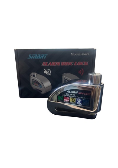 Çelik Kasa Alarmlı Motosiklet Disk Kiliti Çok Renkli