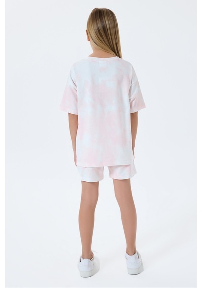 U.S. Polo Assn. Kız Çocuk Şort Takım, İki İplik, Pamuk / Cotton Coral