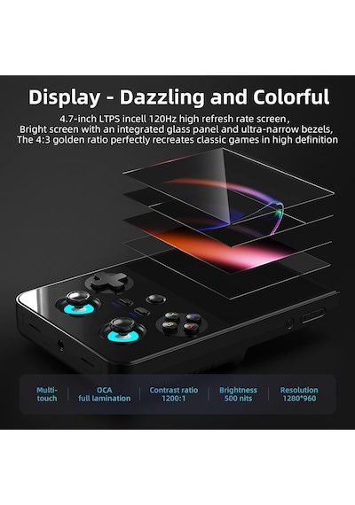 Anbernıc Rg 477v 8 Gb Ram 128gb Android 14 Retro Oyun Konsolu Wifi Bluetooth Taşınabilir El Konsolu