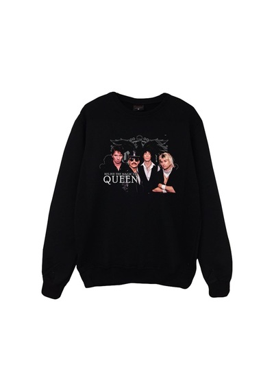 Erkek Siyah Queen Sweatshirt Siyah