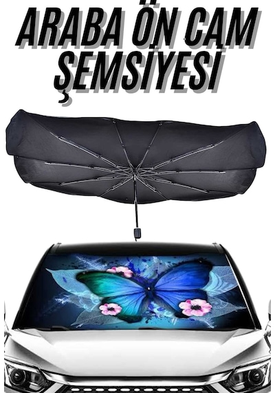 Güneş Önleyici Katlanabilir Oto Araba Güneşlik Şemsiye Tip Ön Cam - Lisinya St 46438016
