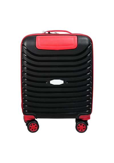 Pp Underseat Küçük Boy Siyah-kırmızı Valiz 46x34x19 Cm 4 Tekerlek Şifreli Kilit Altın