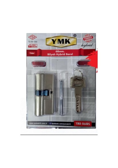 YMK 68 MM Bilyalı Topuzlu 3 Anahtarlı Saten Renkli Barel