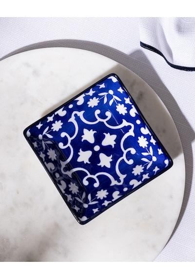 Madame Coco Reve Bleu Verve Kare Tabak - 12 Cm - Mavi/beyaz 8684427225479 Çok Renkli