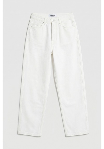 Itsbasic Kadın Kırık Beyaz 7s6-101 Relax Fit Denim Jean