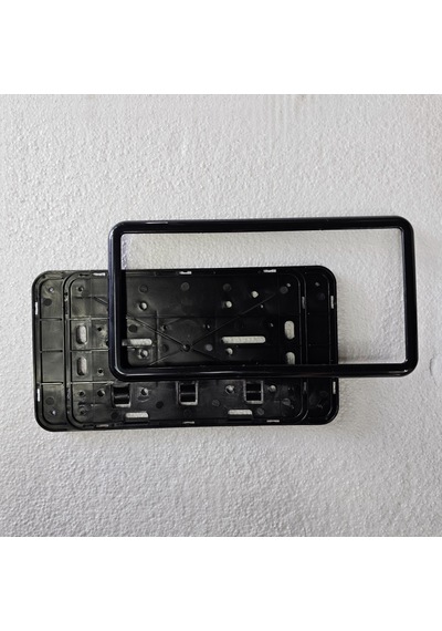 Kare Plakalık Otomobil Uyumlu Parlak Siyah Plastik 32x17cm
