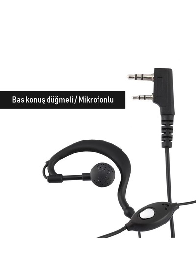Mbl PMR Bas Konuş Mikrofonlu Telsiz Kulaklık 2 Pin 3.5 MM 2.5 MM