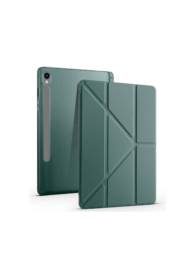 Samsung Galaxy Uyumlu Tab S9 Fe X510 X516 Kılıf Kalem Bölmeli Trifolding Case