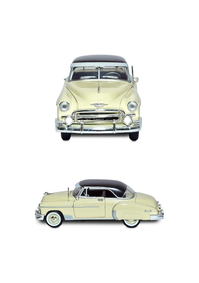 Bej 1:24 Ölçek Die Cast İnce Detay 1950 Chevy Bel Air Oyuncak Metal Klasik Koleksiyon Model Araba Çok Renkli
