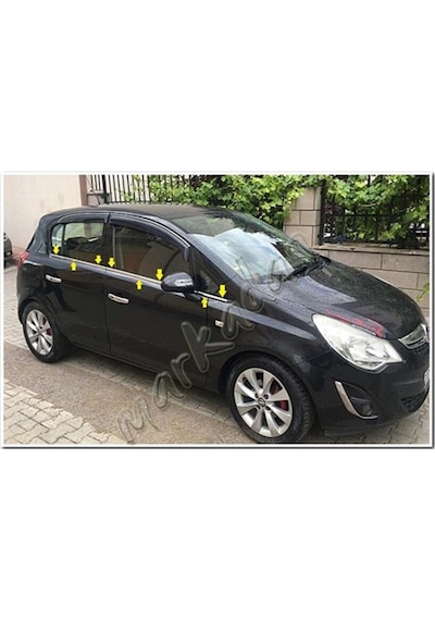 Woc Chrome Opel Corsa D Krom Cam Çıtası 2006-2015 6 Parça Paslanm