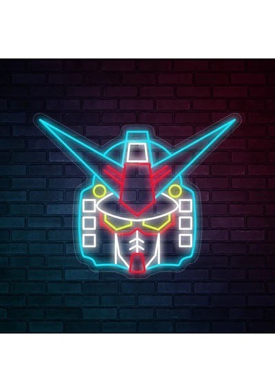 Gundam Robot Neon Dekoratif Aydınlatma