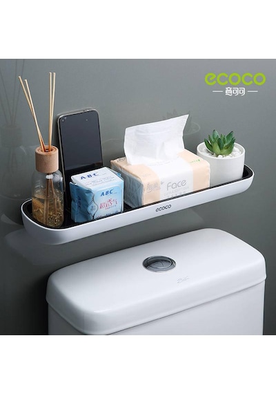 Ecoco Duvara Yapışkanlı Banyo Ve Mutfak Düzenleme Rafı Beyaz