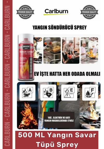 Yangıntüpü 500ml Stop Fire Araç Ev Ofis Tipi Taşınabilir Güvenli Söndürücü Yangın Savar Tüpü Sprey