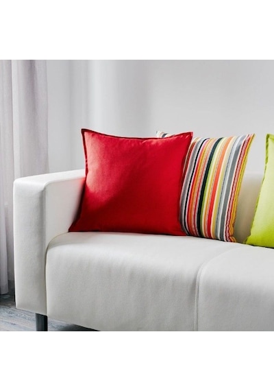 Ikea Gurlı Yastık Kılıfı 50 X 50 Cm Kırmızı
