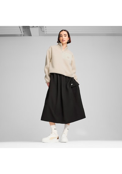 Puma Classıcs Winterized Half-zip Kadın Krem Sweatshirt Düz 626796 Krem