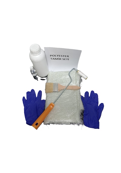 Polyester Tamir Fiber Reçine Tekne Tamiri Seti 1kg