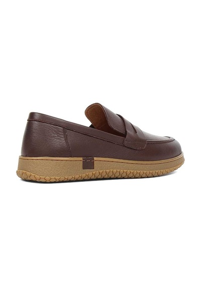 Kadın Kahverengi Deri Loafer