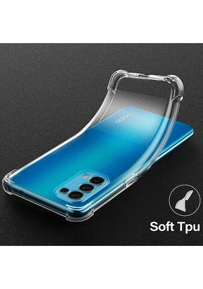Oppo Reno A15 - A15s Kamera Korumalı Shockproof Silikon Kılıf- 5775 Şeffaf