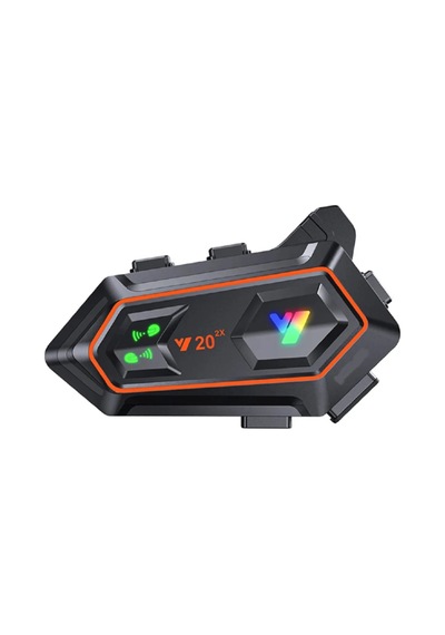 Y20 2x 1000m Telsiz Mesafeli 2 Kişi Bağlantılı Bluetooth Kask Kulaklık Fenerli İntercom 03977530