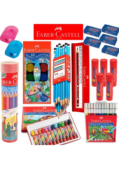 Faber Castell Ilk Orta Okul Seti Çanta Boya Kalem Boya