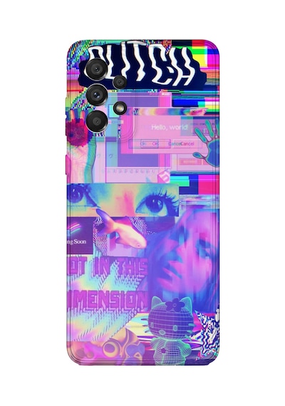 Samsung Galaxy M52 Uyumlu Baskılı Şeffaf Telefon Kılıfı Koleksiyon: Neondream District 4