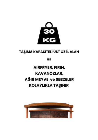 Ahşap Sebzelik Geleneksel Tasarım Yuvarlak Kemençe Desenli 2 X 7 Kg Kapasiteli Hazır Gönderim Diğer