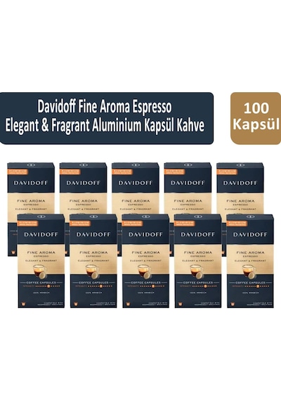 Davidoff Fine Aroma Espresso Elegant & Fragrant Kapsül Kahve 10 x 10'lu