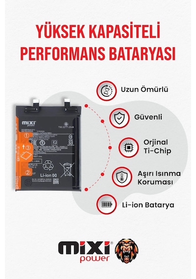Xiaomi Redmi Note 12 Pro Plus Uyumlu Tam Kapasite Batarya