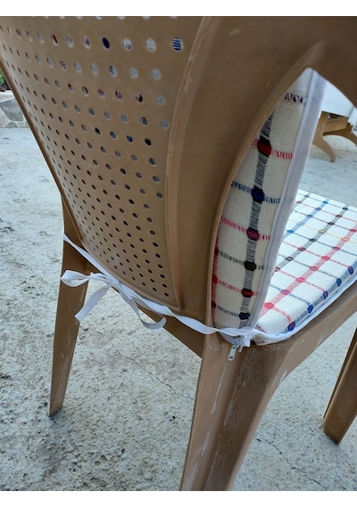 1 Adet Buldan Arkalıklı Sandalye Minderi, Midi Boy-karışık Renkli Karışık
