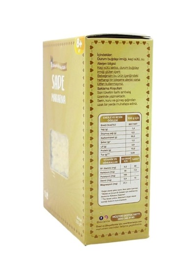 Aşçı Anne Keçi Sütlü Sade Makarna Boncuk 250gr Belirtilmemiş
