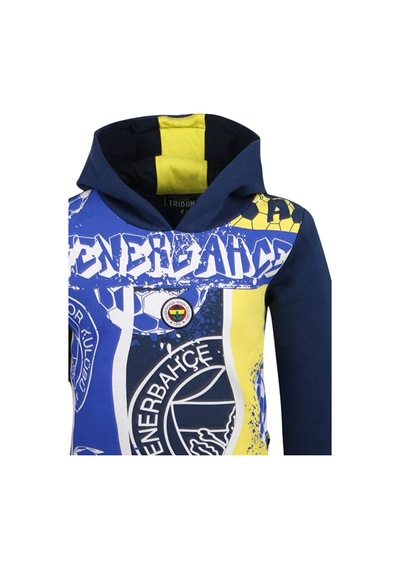 Fenerium Fenerbahçe Çocuk Trıbun Fenerbahçe Pattern Sweat Lacivert