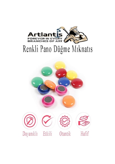 Renkli Pano Düğme Mıknatısı 20 Li 1 Paket Manyetik Yuvarlak Mıknatıs Buzdolabı Renkli Plastik Kaplı Dekarasyon Hobi Etkinlik