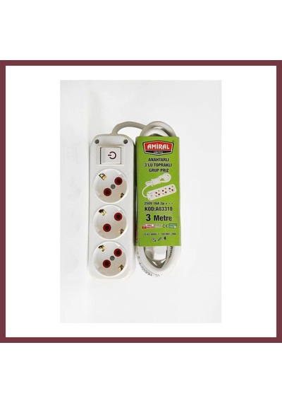 Storeşahin Anahtarlı 3 M Priz Shn0720