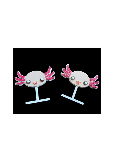 Axolotl-tasarım Ürün-akvaryum Tabelası - 2li - 10 10 Cm