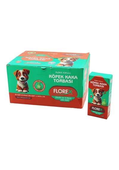 2400 Adet 1 Koli Köpek - Evcil Hayvan Kaka Torbası Pudra Kokulu - 25x35cm 5332
