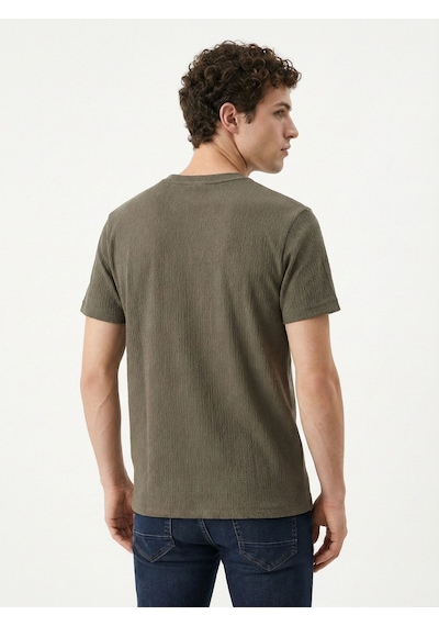 Regular Fit Erkek Tshirt K.kol Dark Vizon