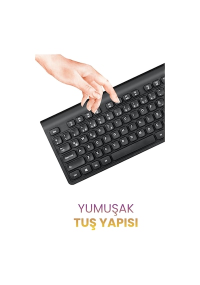 Kablosuz Multimedya Türkçe Q Klavye Mouse Seti Diğer