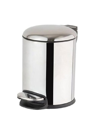 Tr Pedallı Parlak Nikel Çöp Kovası 3 Lt / 265x203x203 Mm