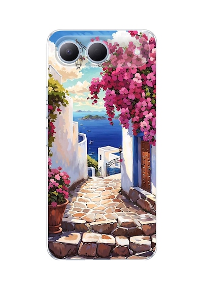 Tecno Spark 40 5g Uyumlu Ege'nin Kayıp Sokakları Baskılı Silikon Kılıf Renkli