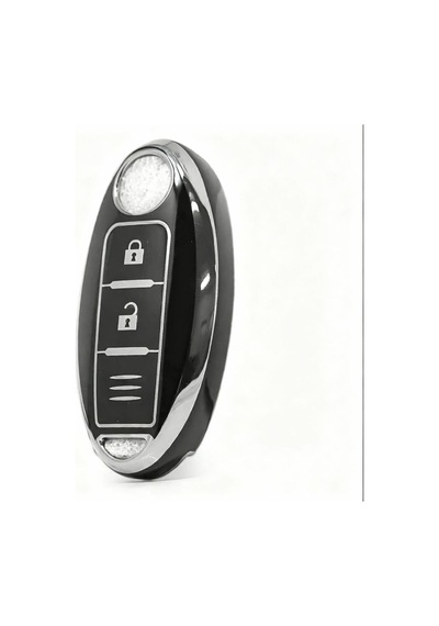 Gma Keys Nissan Micra Juke Qashqai Note Navara Pulsar Smart Nano Anahtar Kılıfı Siyah Gümüş Silver Renk