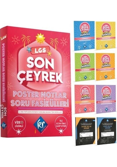 LGS Son Çeyrek Poster Notlar Soru Fasikülleri- KR Akademi