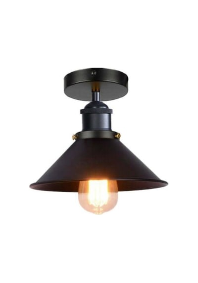 Riolight Metal Siyah Plofonyer Sarkıt Şapka Çapı 28cm Siyah