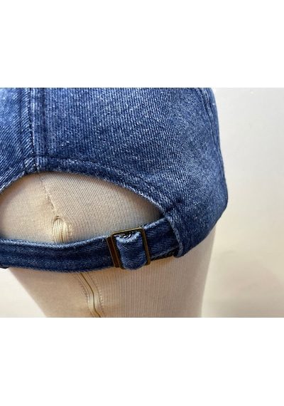 Jean Denim Kot Kumaş Vintage Unisex Cap Şapka Lacivert