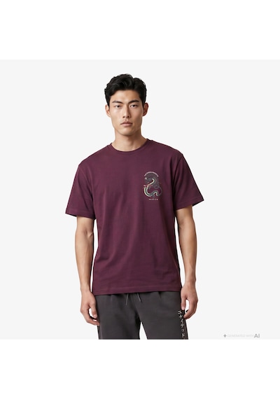 Unıted4 Regular Fit Erkek Bordo T-shirt Forest 2851846